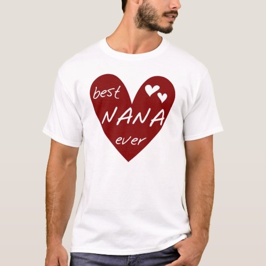 T - Shirts und Geschenke rotes Herz-beste Nanas (Vorderseite)