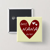 T - Shirts und Geschenke rotes Herz-beste Nanas Button (Vorne & Hinten)