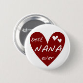 T - Shirts und Geschenke rotes Herz-beste Nanas Button (Vorne & Hinten)