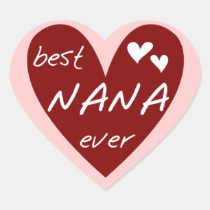 T - Shirts und Geschenke rotes Herz-beste Nanas Herz-Aufkleber