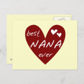 T - Shirts und Geschenke rotes Herz-beste Nanas Postkarte (Vorne/Hinten)