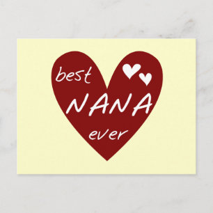 T - Shirts und Geschenke rotes Herz-beste Nanas Postkarte