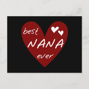 T - Shirts und Geschenke rotes Herz-beste Nanas Postkarte