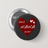T-Shirts und Geschenke rotes Herz-beste Nanas über Button (Vorne & Hinten)