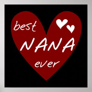 T-Shirts und Geschenke rotes Herz-beste Nanas über Poster
