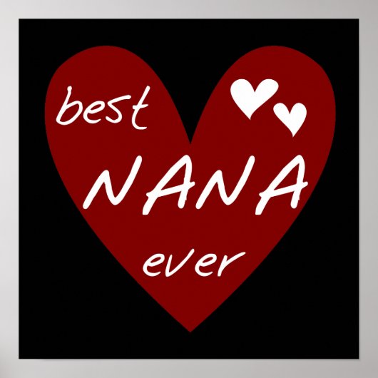 T-Shirts und Geschenke rotes Herz-beste Nanas über Poster (Vorne)