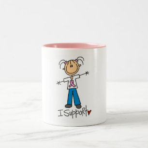 T-Shirts und Geschenke zur Unterstützung von Brust Zweifarbige Tasse