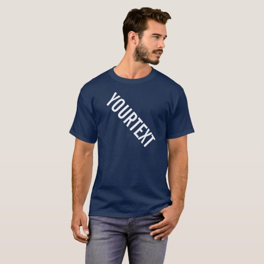 T-Shirts von Männern Hinzufügen moderner Textvorla (Vorne ganz)
