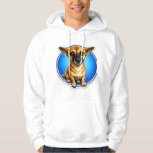 T-ShirtStarker treuer Wachhund-Porträt-Grafik-Kapu