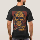 T-ShirtStilvoller Black Skeleton T - Shirt für Spo (Rückseite)