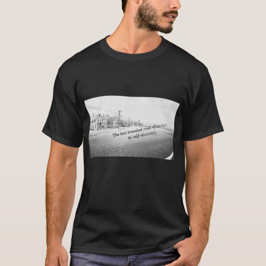 T-ShMinimalist Black & White Inspirational Wallirt T-Shirt (Vorderseite)