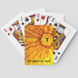 T - Spielkarten der Mandarinesun-Alphabetkunst