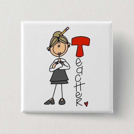 T steht für Lehrer Button (Vorderseite)