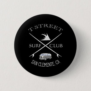 T-street Surf Club San Clemente Kalifornien Button