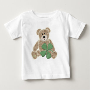 T-Stück Kinders-Kleeblatt Teddybär St. Patricks Baby T-shirt
