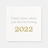 T SWIFT NYE SILVESTER 2022 FUNNY COCKTAIL SERVIETTE (Vorderseite)