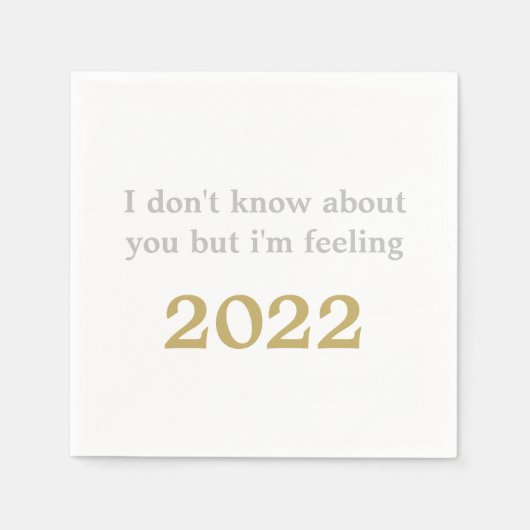 T SWIFT NYE SILVESTER 2022 FUNNY COCKTAIL SERVIETTE (Vorderseite)