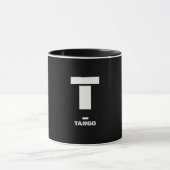 T(Tango) NATO Phonetischer Alphabet & Morse Code Tasse (Zentrum)