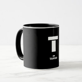 T(Tango) NATO Phonetischer Alphabet & Morse Code Tasse