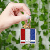 T Tango Nautic Signal Flag + Ihr Name Schlüsselanhänger (Hand)