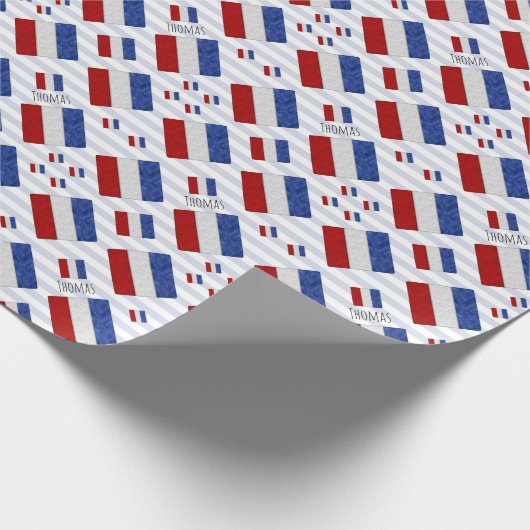 T Tango Nautical Signal Flag | Seecode Geschenkpapier (Ecke)