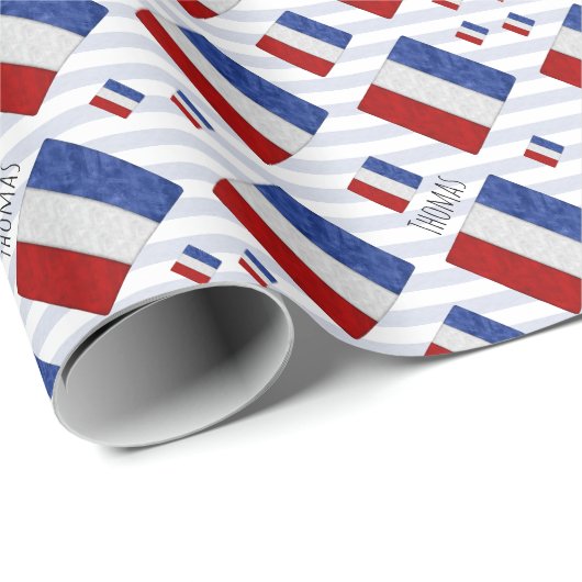 T Tango Nautical Signal Flag | Seecode Geschenkpapier (Rolleneckpunkt)