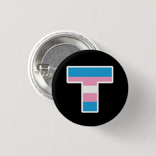 T-Taste für die Hauptstadt Trans Pride Button (Vorne & Hinten)