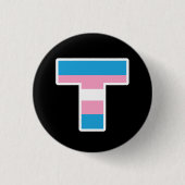 T-Taste für die Hauptstadt Trans Pride Button (Vorderseite)