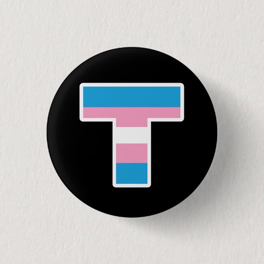 T-Taste für die Hauptstadt Trans Pride Button (Vorderseite)