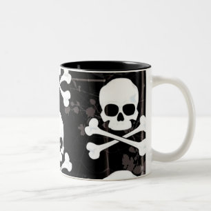T�tes des Todes offen (2) - Zweifarbige Tasse