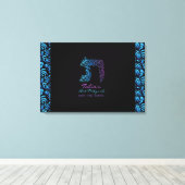 T Tet Hebrew Letter Bat Mitzvah Sign-In Board Leinwanddruck (Insitu (Holzboden))