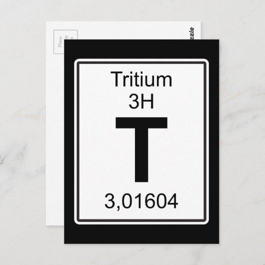 T - Tritium Postkarte (Vorne/Hinten)