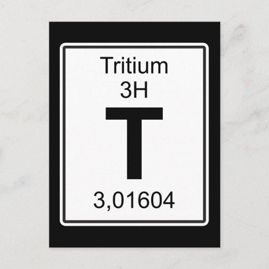 T - Tritium Postkarte (Vorderseite)