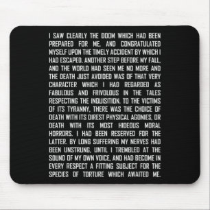 T Und Das Pendel Edgar Allan E Etry Auszug Mousepad