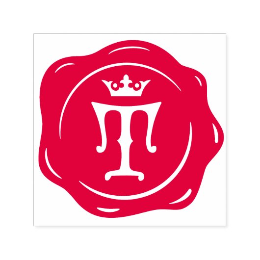 T - Ursprünglicher Buchstabe des antiken Wachs Sie Permastempel (Design)