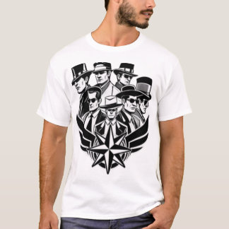 T-Vintage Mafia-Bruderschaft – Klassischer Noir-Ga T-Shirt