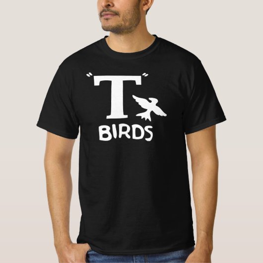 T Vogeldesign auf einem t-Shirt (Vorderseite)