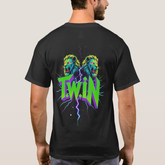 T.W.i.i.N Thrash Metal Neon Logo T - Shirt (Rückseite)