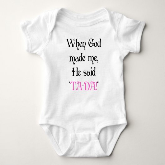 TA-DA! Girl-Shirt Baby Strampler (Vorderseite)