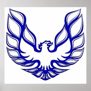 TA-SE-Blaues Plakat-Weiß Poster