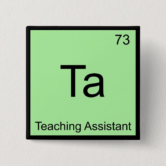 Ta - Symbol T für die Lehre eines Assistenten für  Button (Vorderseite)