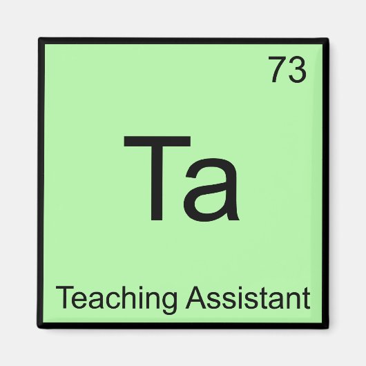 Ta - Symbol T für die Lehre eines Assistenten für Magnet (Vorne)
