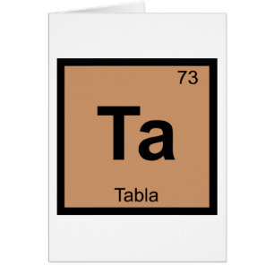 Ta - Tabla Music Chemistry Periodisches Tabellensy