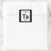 Ta - Tantalum Quadratischer Aufkleber (Tasche)