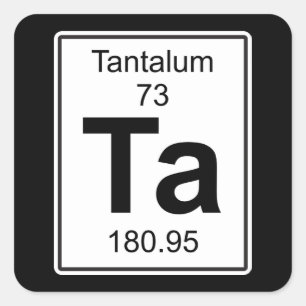 Ta - Tantalum Quadratischer Aufkleber
