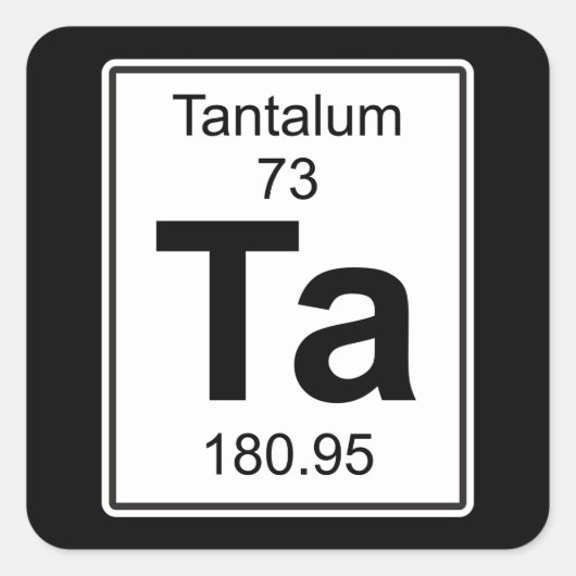 Ta - Tantalum Quadratischer Aufkleber (Vorderseite)