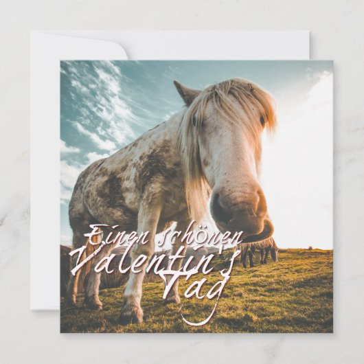 TA Valentinstag mit dampfendem Pferd (Vorderseite)