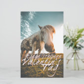 TA Valentinstag mit dampfendem Pferd (Stehend Vorderseite)