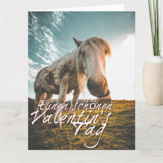 TA Valentinstag mit dampfendem Pferd Karte
