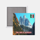 TAA015 3 PEACKS OF LAVAREDO - Italy - Fridge Magnet (Vorderseite/Rückseite)